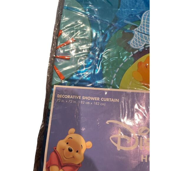Disney Winnie the Pooh Shower Curtain Vinyl Sunny Day NEW Vintage? - Picture 2 of 4